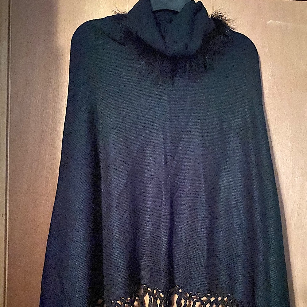 Cute Black Poncho